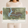 Map of Canyon Lake, California, 12 x 18 inch unframed archival matte print