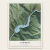 Caribou, California map print, the full design