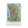 Map of Carmel-by-the-Sea, California, 12 x 18 inch unframed archival matte print
