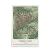 Map of Carmel Valley, California, 12 x 18 inch unframed archival matte print