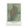 Map of Carmichael, California, 12 x 18 inch unframed archival matte print
