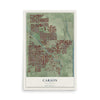 Map of Carson, California, 12 x 18 inch unframed archival matte print