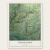 Cedar Slope, California map print, the full design