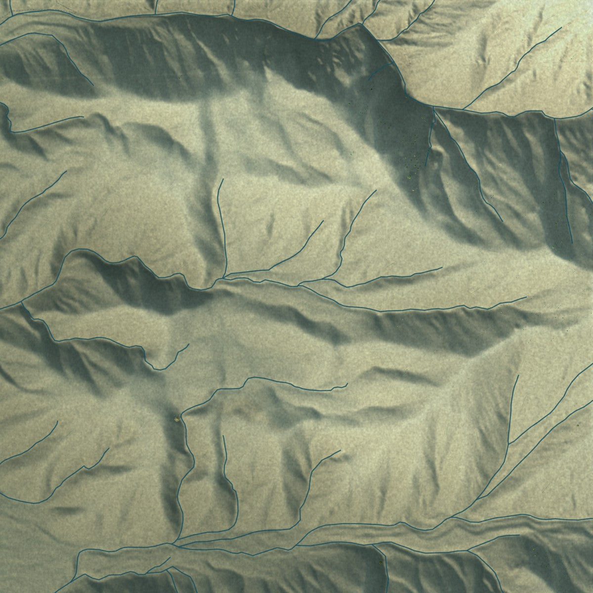 Close-up of the map of Chalfant, California print showing street and building detail