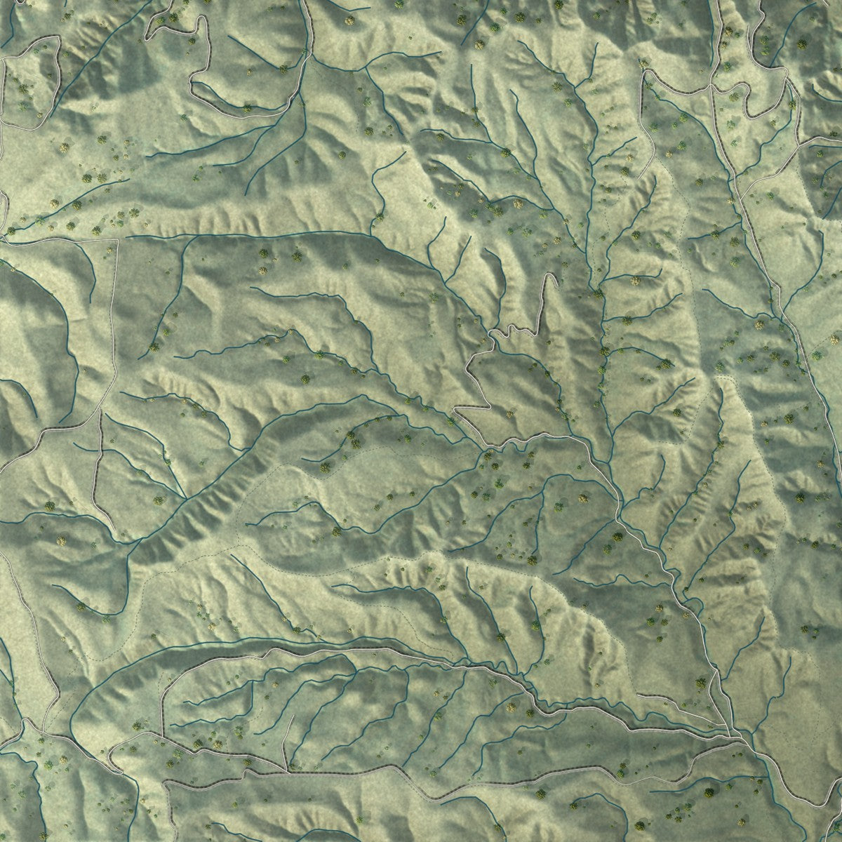 Second close-up of the map of Chino, California print showing more streets and buildings