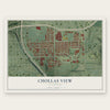 Chollas View, California map print, the full design