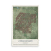 Map of Citrus Heights, California, 12 x 18 inch unframed archival matte print