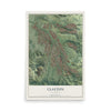 Map of Clayton, California, 12 x 18 inch unframed archival matte print