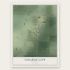 College City, California map print, the full design