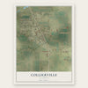 Collierville, California map print, the full design