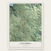 Columbia, California map print, the full design
