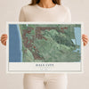 Map of Daly City, California, 12 x 18 inch unframed archival matte print