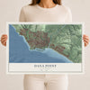 Map of Dana Point, California, 12 x 18 inch unframed archival matte print