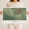 Map of Delano, California, 12 x 18 inch unframed archival matte print