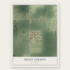 Delft Colony, California map print, the full design
