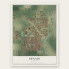 Denair, California map print, the full design