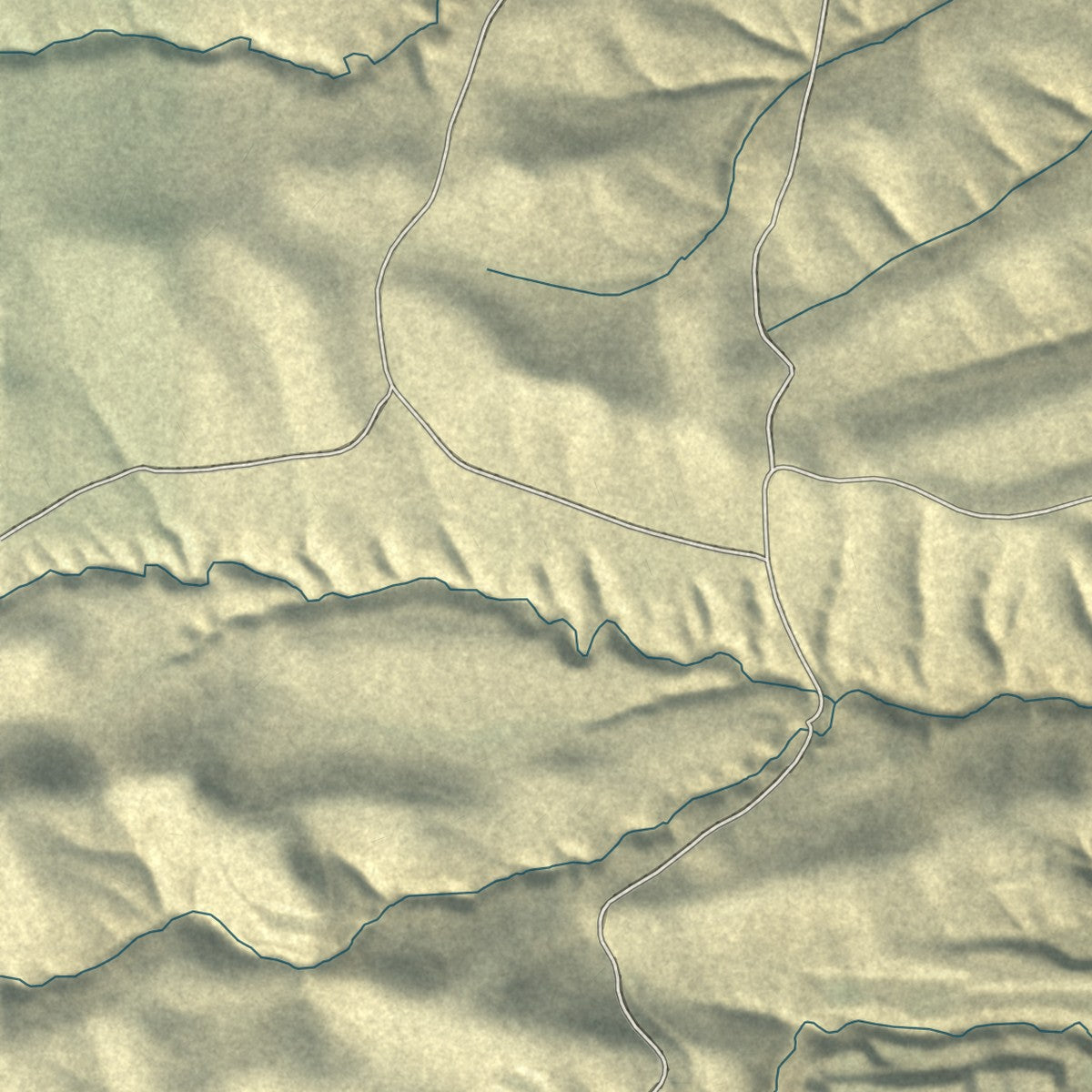 Close-up of the map of Derby Acres, California print showing street and building detail