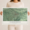 Map of Diamond Springs, California, 12 x 18 inch unframed archival matte print