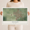 Map of Dos Palos, California, 12 x 18 inch unframed archival matte print