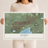 Map of Duarte, California, 12 x 18 inch unframed archival matte print
