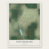 East Nicolaus, California map print, the full design