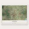 Easton, California map print, the full design