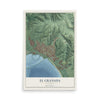 Map of El Granada, California, 12 x 18 inch unframed archival matte print