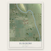 El Rancho, California map print, the full design