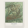 Encanto, California map print, the full design