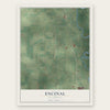 Encinal, California map print, the full design
