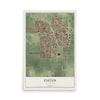 Map of Exeter, California, 12 x 18 inch unframed archival matte print