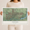 Map of Fair Oaks, California, 12 x 18 inch unframed archival matte print