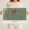 Map of Fairfield, California, 12 x 18 inch unframed archival matte print
