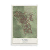 Map of Florin, California, 12 x 18 inch unframed archival matte print