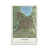Map of Folsom, California, 12 x 18 inch unframed archival matte print