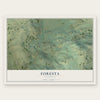 Foresta, California map print, the full design
