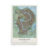 Map of Foster City, California, 12 x 18 inch unframed archival matte print