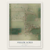 Fuller Acres, California map print, the full design