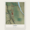 Garey, California map print, the full design