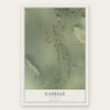 Gazelle, California map print, the full design