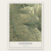 Glennville, California map print, the full design