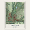 Grantville, California map print, the full design