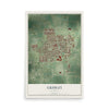 Map of Gridley, California, 12 x 18 inch unframed archival matte print