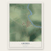 Grimes, California map print, the full design