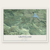 Groveland, California map print, the full design