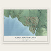 Hamilton Branch, California map print, the full design