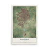 Map of Hanford, California, 12 x 18 inch unframed archival matte print