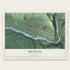 Hiouchi, California map print, the full design