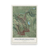 Map of Hollywood Hills West, California, 12 x 18 inch unframed archival matte print