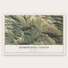 Homewood Canyon, California map print, the full design